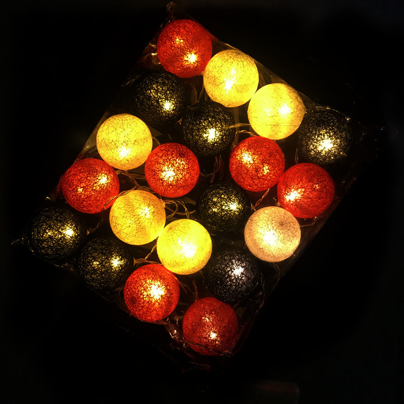 Cross-border hot style LED cotton ball lamp string manufacturers wholesale Christmas lights string hot style ins wind bedroom decoration