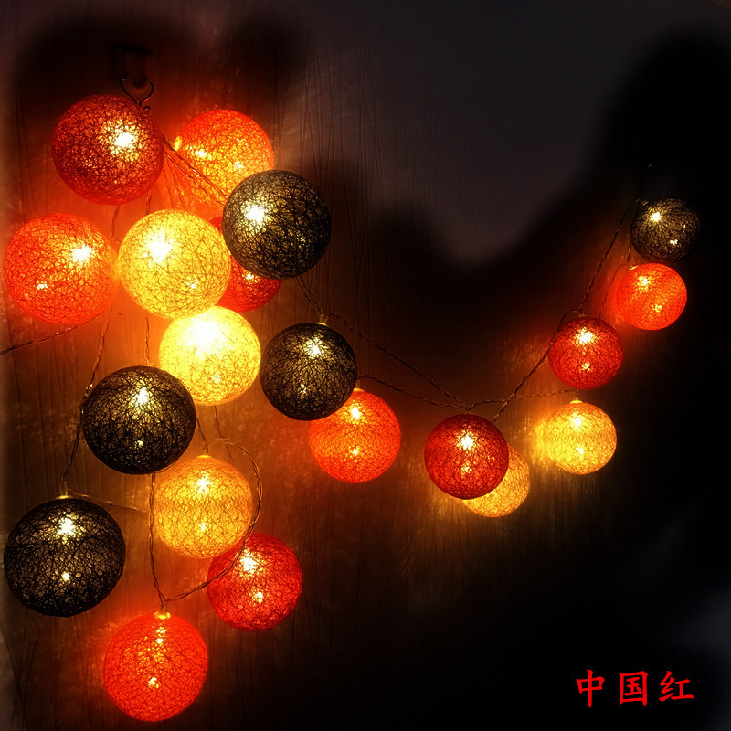 Cross-border hot style LED cotton ball lamp string manufacturers wholesale Christmas lights string hot style ins wind bedroom decoration