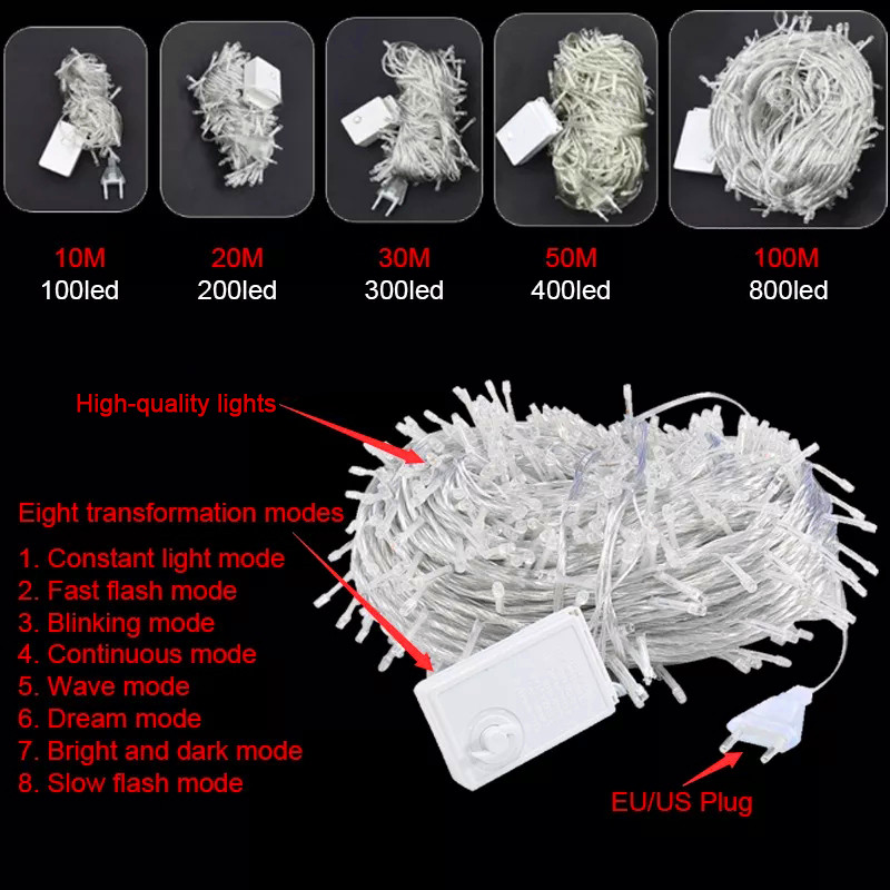 Christmas Light Led String Fairy Lampes Luces De Navidad Xmas Wedding Decorations Christmas Lights