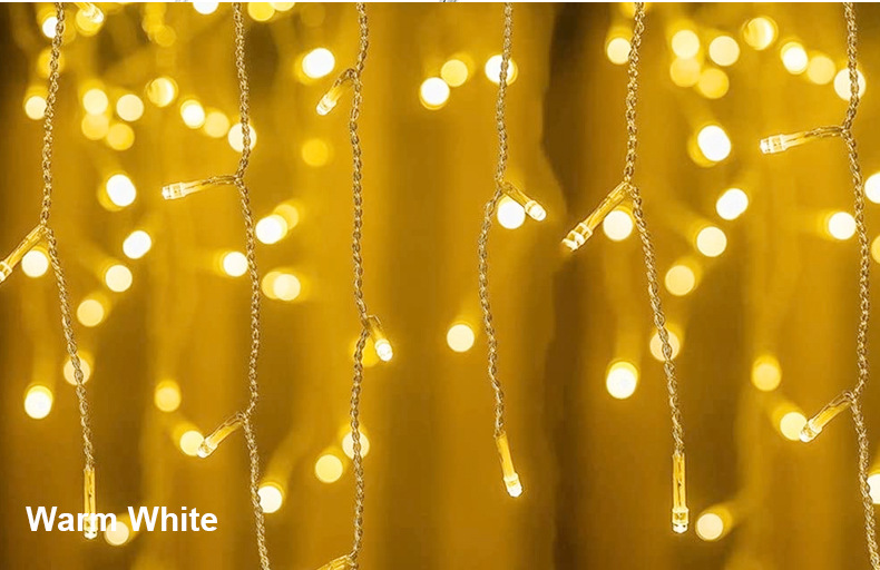LED Ice Strip Light Lighting Chain 8 Mode Curtain Lights Starry Waterfall Lighting Chain Christmas Lights New Year Festival Star Lights LED Ice Strip Light Lighting Chain 8 Mode Curtain Lights Starry Waterfall Lighting Chain Christmas Lights New Year Festival Star Lights