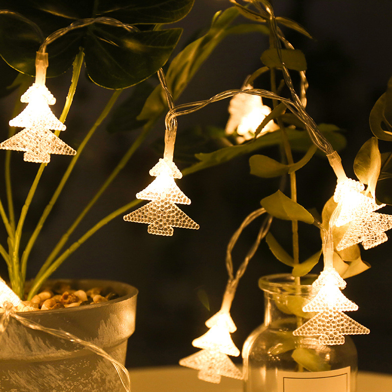 Cross-border wholesale LED Christmas tree snowflake stars small lights festival layout foil atmosphere environmental protection and beautiful