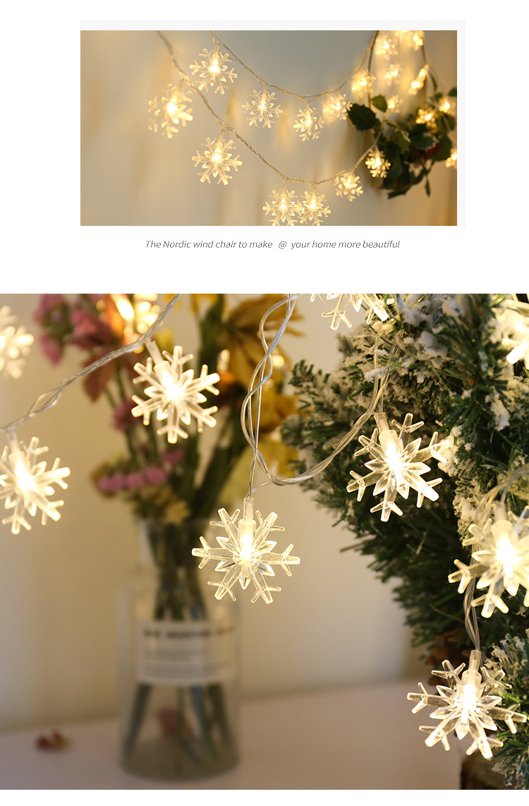 Cross-border wholesale LED Christmas tree snowflake stars small lights festival layout foil atmosphere environmental protection and beautiful Cross-border wholesale LED Christmas tree snowflake stars small lights festival layout foil atmosphere environmental protection and beautiful