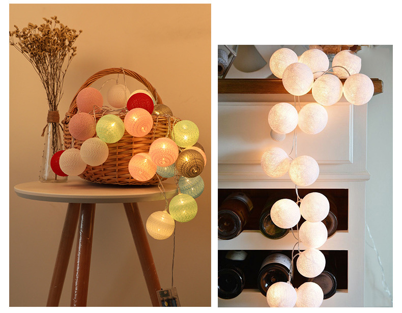 Led Thailand Cotton Ball Lighting Chain Bulb Small Colored Lights Flashing Light String Light Lighting Chain Lamp Bedroom Girl's Room Decorations Arrangement Lamp Led Thailand Cotton Ball Lighting Chain Bulb Small Colored Lights Flashing Light String Light Lighting Chain Lamp Bedroom Girl's Room Decorations Arrangement Lamp