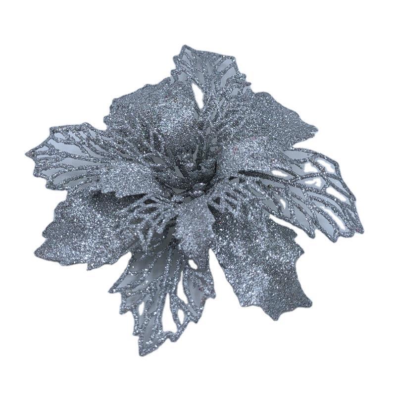Christmas flower Powder Hollow Flower Head Christmas New Tree Garland Wedding Celebration Decoration Hanging Pendant