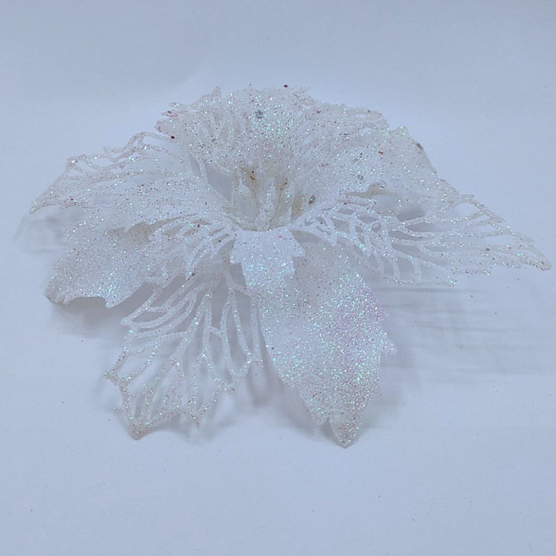 Christmas flower Powder Hollow Flower Head Christmas New Tree Garland Wedding Celebration Decoration Hanging Pendant