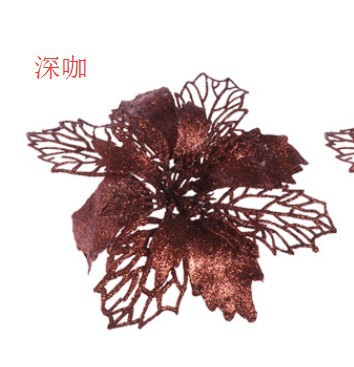 Christmas flower Powder Hollow Flower Head Christmas New Tree Garland Wedding Celebration Decoration Hanging Pendant