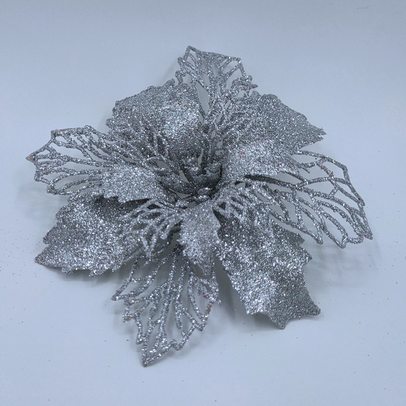 Christmas flower Powder Hollow Flower Head Christmas New Tree Garland Wedding Celebration Decoration Hanging Pendant