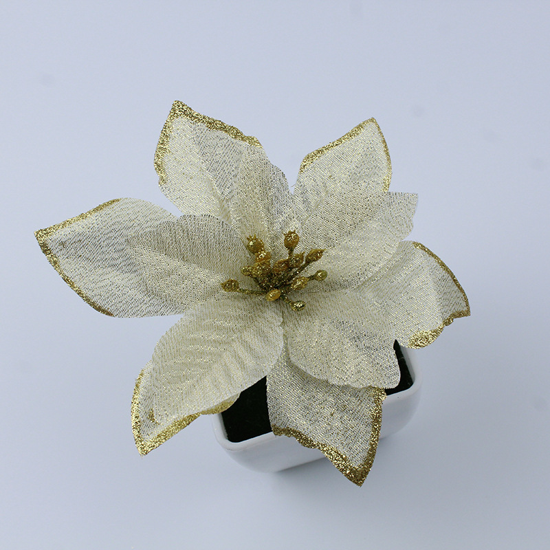 2021 Christmas Gold Powder Side Artificial Flower Christmas Flower Garland Accessories Artificial Flower Christmas Tree Decoration Wholesale 2021 Christmas Gold Powder Side Artificial Flower Christmas Flower Garland Accessories Artificial Flower Christmas Tree Decoration Wholesale