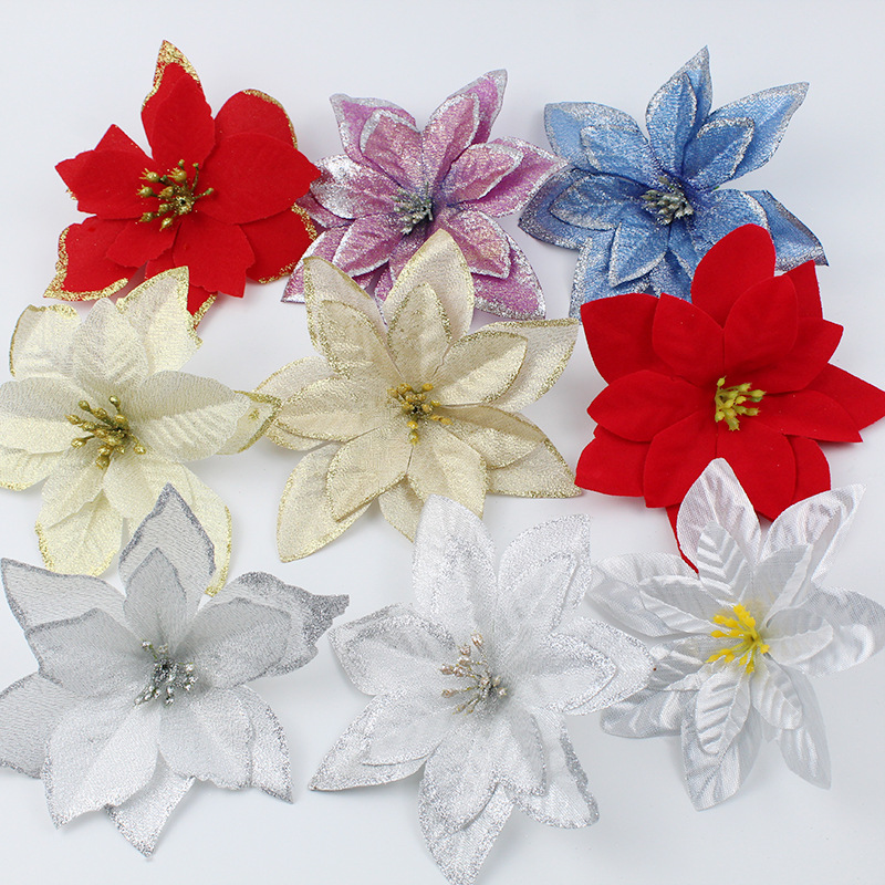 2021 Christmas Gold Powder Side Artificial Flower Christmas Flower Garland Accessories Artificial Flower Christmas Tree Decoration Wholesale 2021 Christmas Gold Powder Side Artificial Flower Christmas Flower Garland Accessories Artificial Flower Christmas Tree Decoration Wholesale