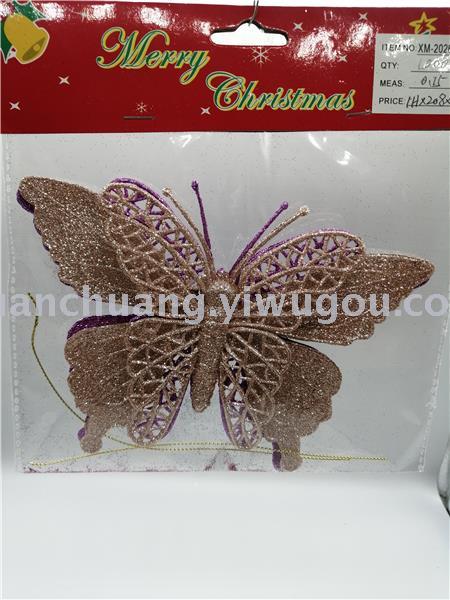 Christmas Flower Christmas Butterfly Christmas Decorations Christmas Decoration Gold Powder Plastic Flowers Christmas Flower Christmas Butterfly Christmas Decorations Christmas Decoration Gold Powder Plastic Flowers