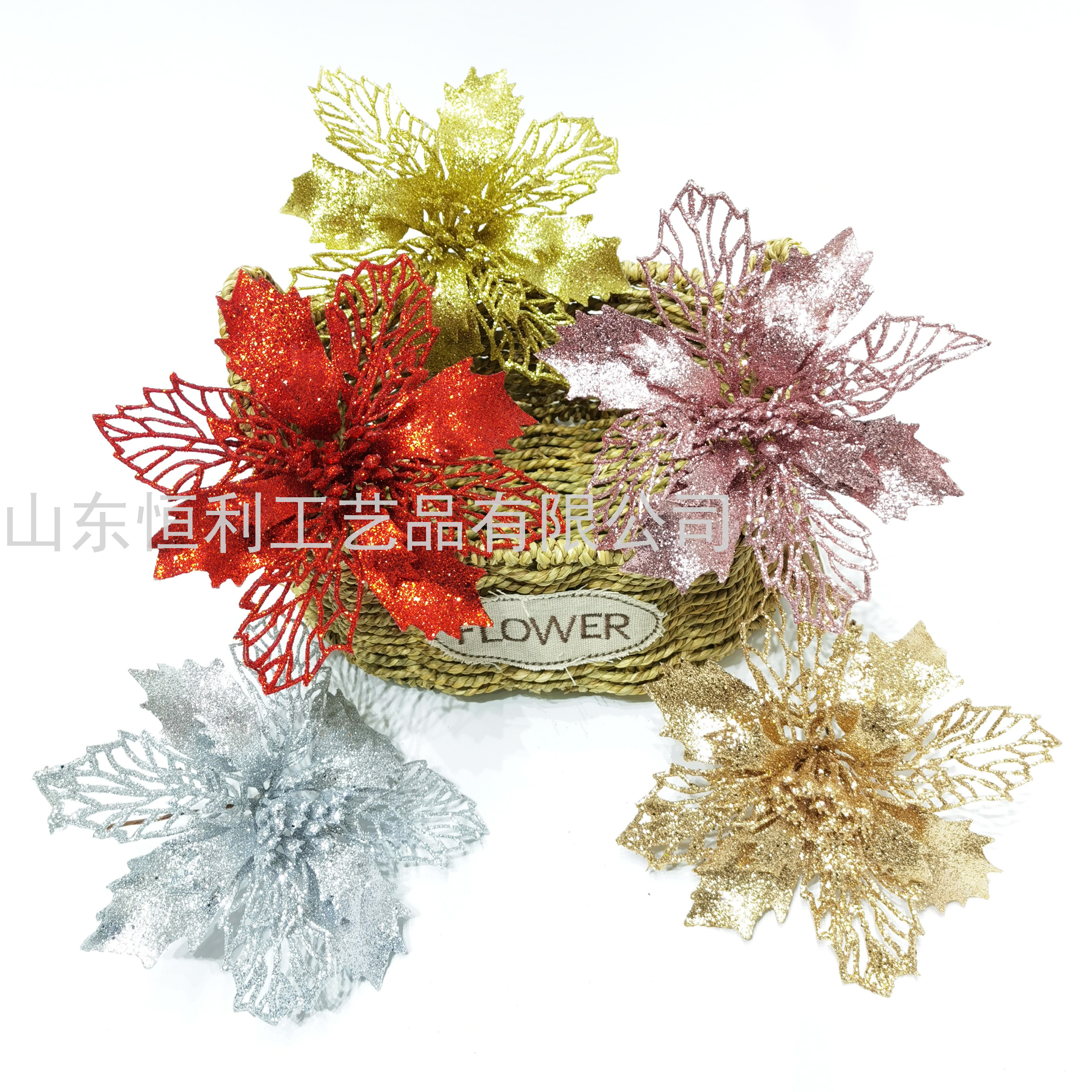 Sprinkle Gold Powder Hollow Christmas Flower Christmas Tree Garland Rattan DIY Christmas Decoration Sprinkle Gold Powder Hollow Christmas Flower Christmas Tree Garland Rattan DIY Christmas Decoration