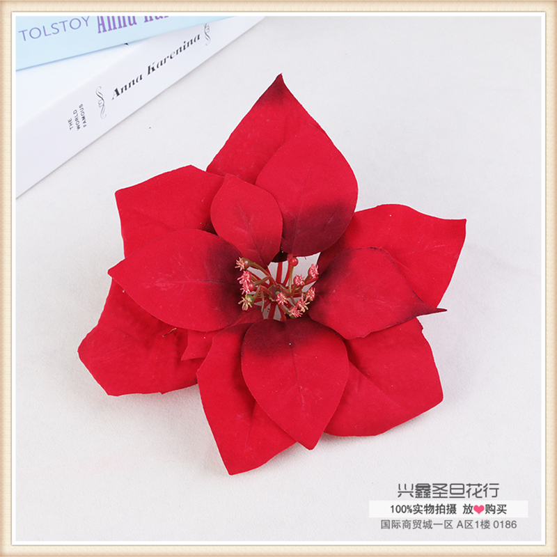 Poinsettia flowers wholesale manufacturers Christmas flower simulation simulation artificial flowers