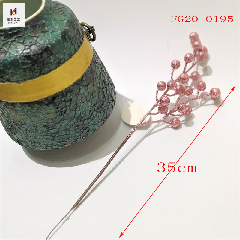 Christmas Fruit Golden Pink Fruit Fork Christmas Flower Christmas Tree Accessories Christmas Fruit