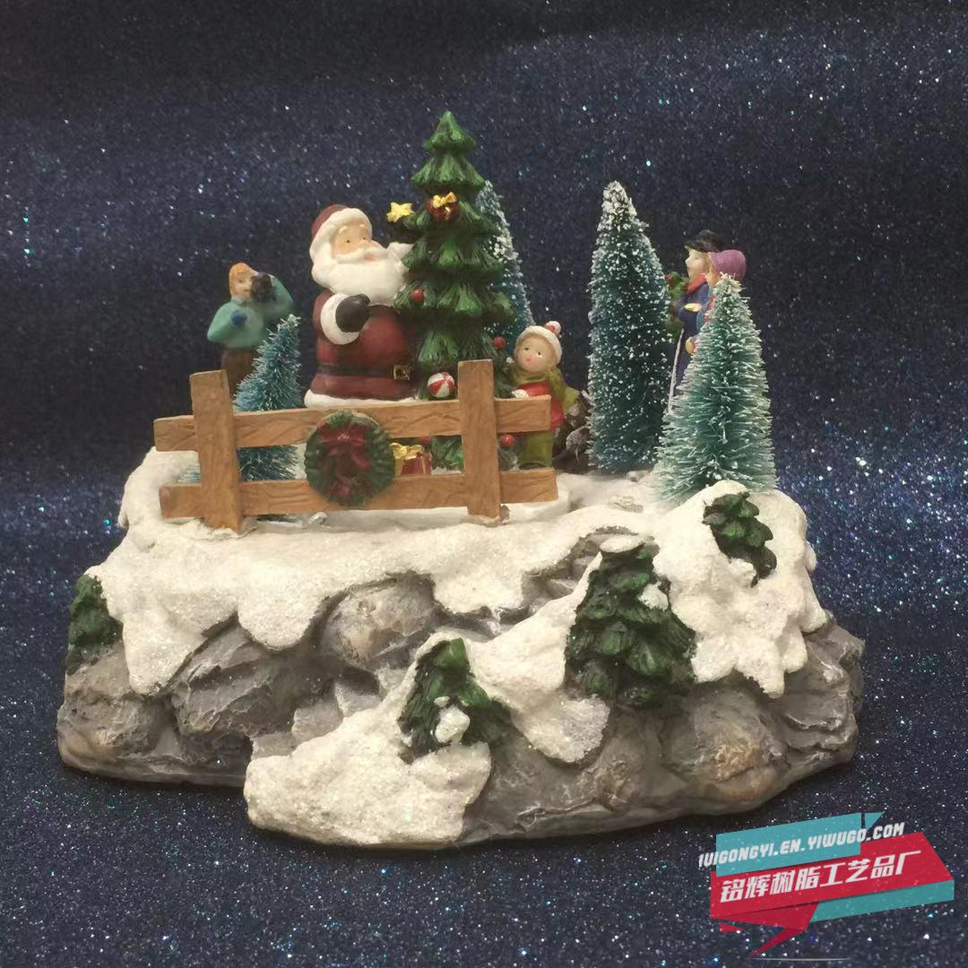 Manufacturer sells new electric Santa Claus Christmas tree for Christmas inside the crystal ball with music spinning