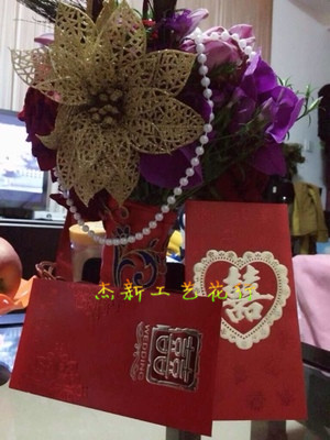 Christmas flower artificial flower plastic fake flowers 13cm Golden openwork sticking gold Christmas tree dress up set pendants