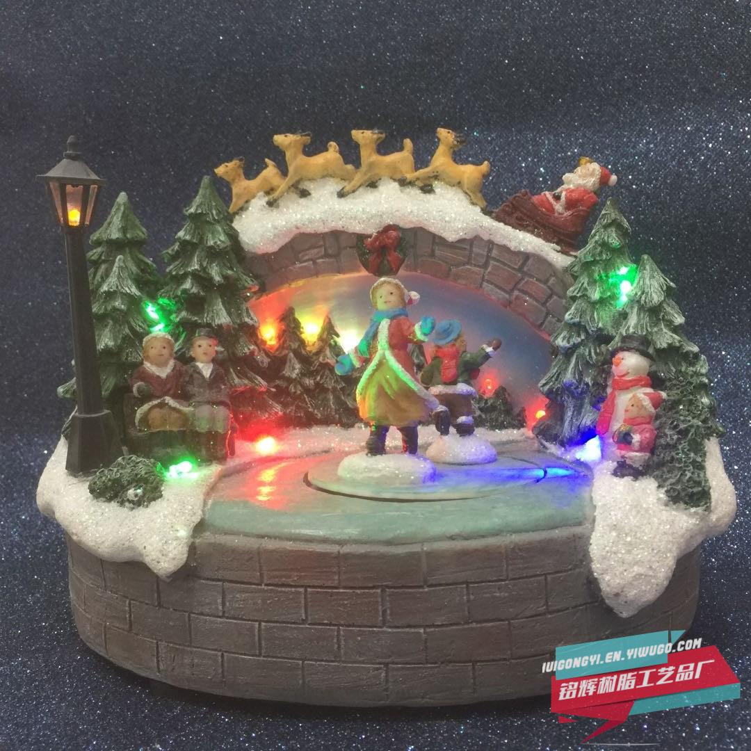 Manufacturer sells new electric Santa Claus Christmas tree for Christmas inside the crystal ball with music spinning