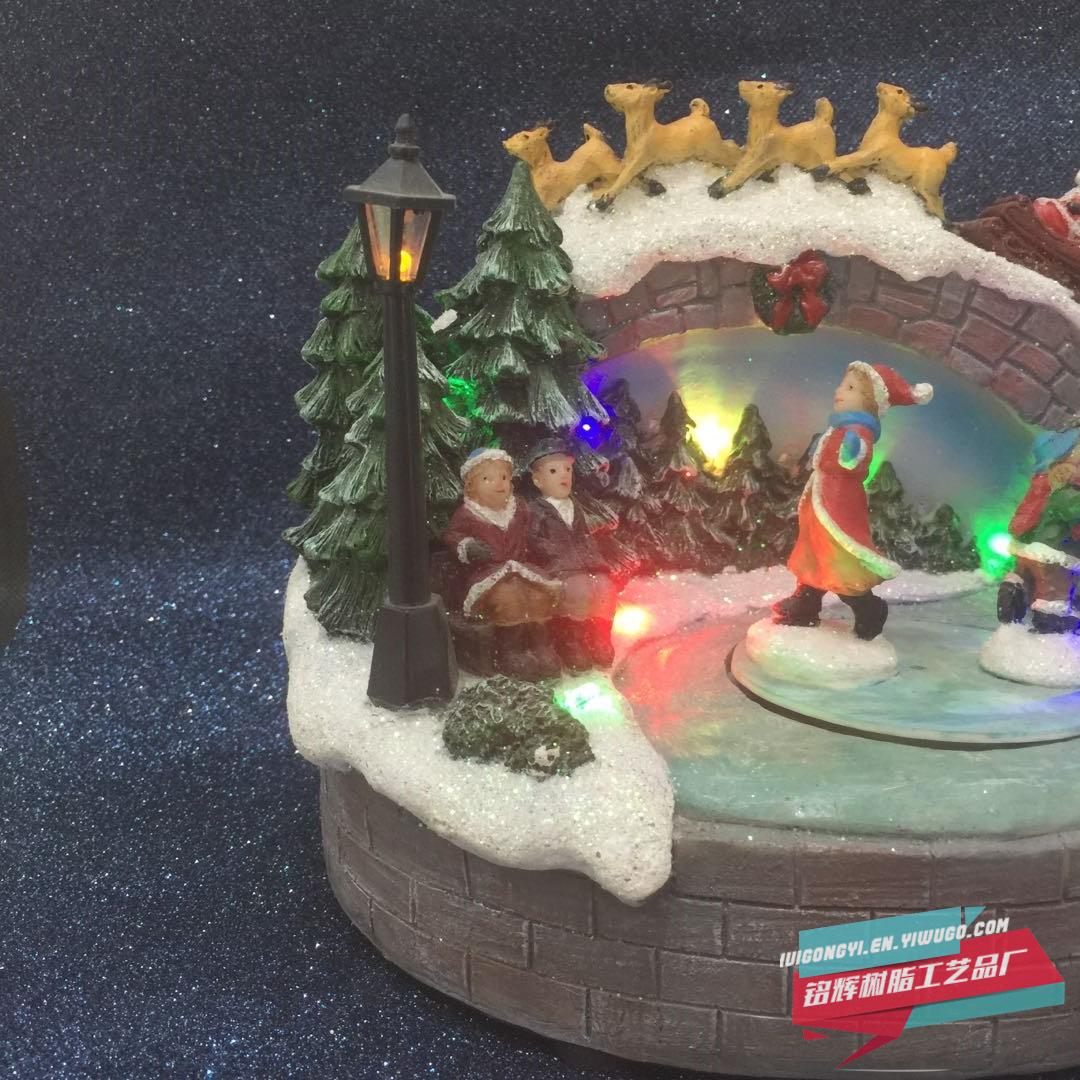 Manufacturer sells new electric Santa Claus Christmas tree for Christmas inside the crystal ball with music spinning