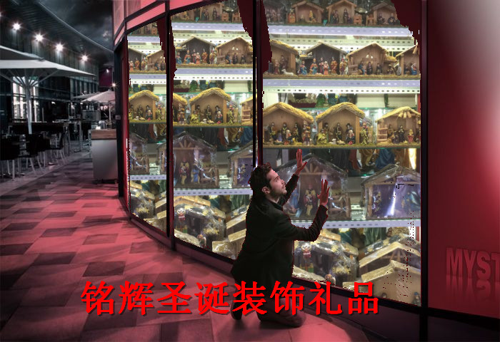 Manufacturer sells new electric Santa Claus Christmas tree for Christmas inside the crystal ball with music spinning