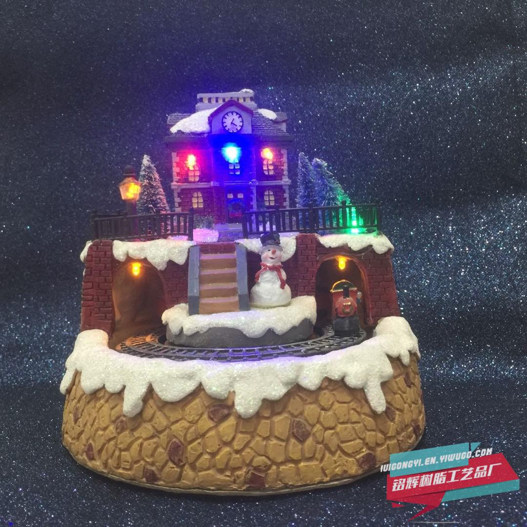Manufacturer sells new electric Santa Claus Christmas tree for Christmas inside the crystal ball with music spinning