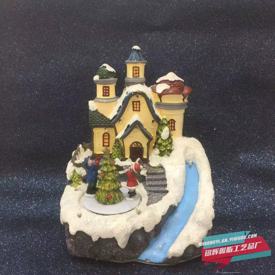 Manufacturer sells new electric Santa Claus Christmas tree for Christmas inside the crystal ball with music spinning