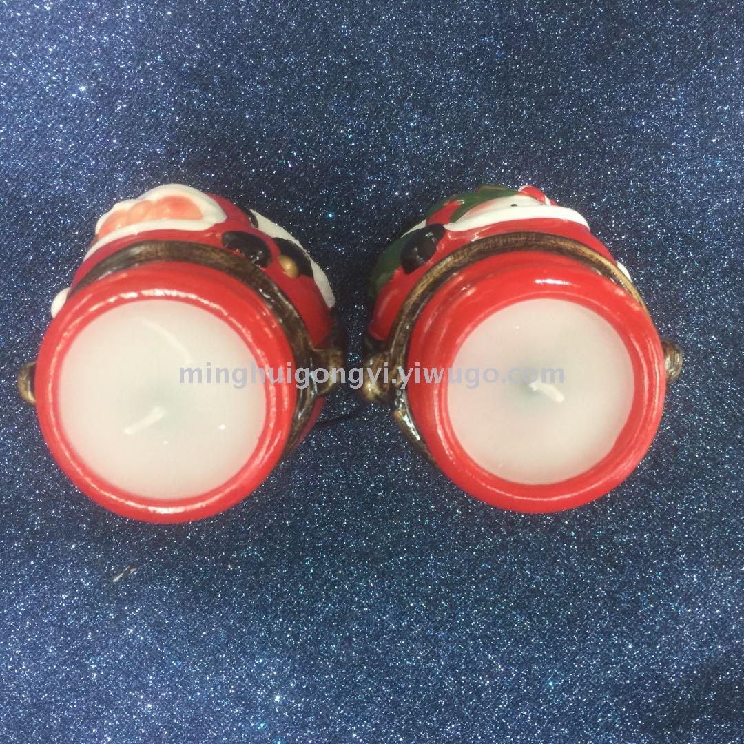 For many handicrafts candlestick Christmas tree, Santa gifts ceramic Santa Claus candles Christmas decorations
