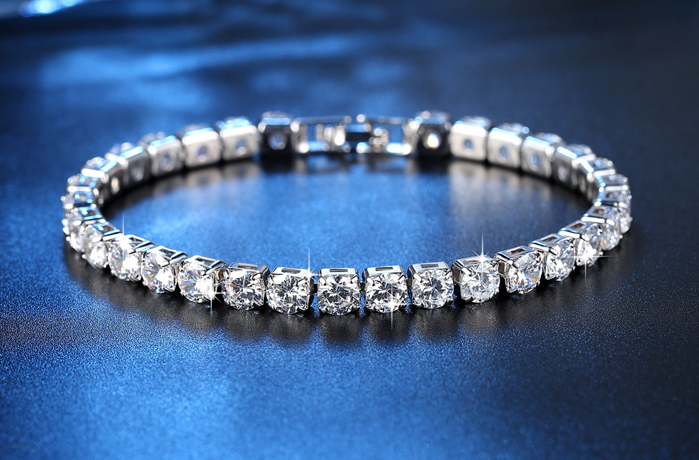 Cross-Border Ornament Row 2 Three-Row Full Diamond Zircon Bracelet Fashion Fashion Women's Bracelet Gift Christmas