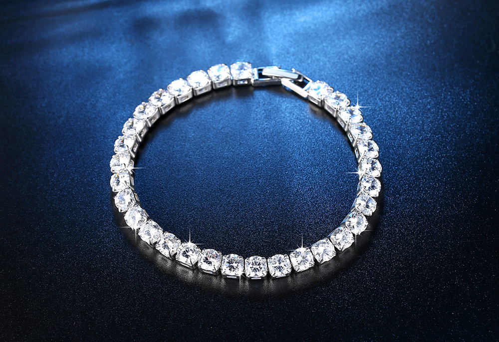 Cross-Border Ornament Row 2 Three-Row Full Diamond Zircon Bracelet Fashion Fashion Women's Bracelet Gift Christmas
