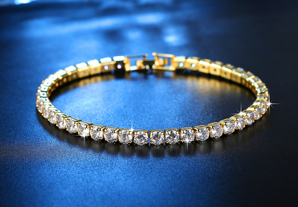 Cross-Border Ornament Row 2 Three-Row Full Diamond Zircon Bracelet Fashion Fashion Women's Bracelet Gift Christmas