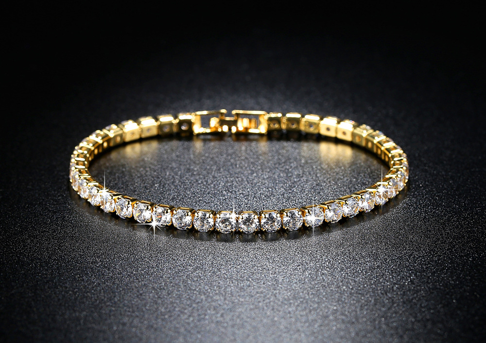 Cross-Border Ornament Row 2 Three-Row Full Diamond Zircon Bracelet Fashion Fashion Women's Bracelet Gift Christmas