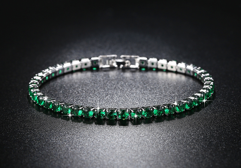 Cross-Border Ornament Row 2 Three-Row Full Diamond Zircon Bracelet Fashion Fashion Women's Bracelet Gift Christmas