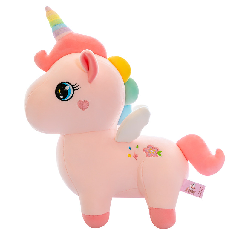 Rainbow Horse Unicorn Plush Toy Doll Christmas Children&#039;s Gift Comfort Ragdoll Doll Color Pony