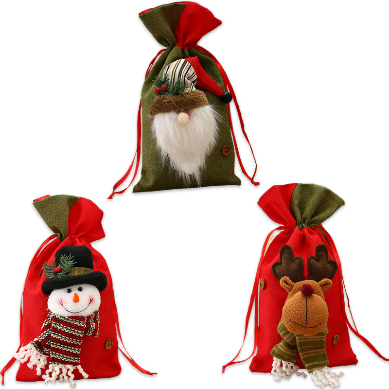 Christmas Supplies Santa Claus Gift bag holiday Christmas children&#039;s candy bag Gift bag