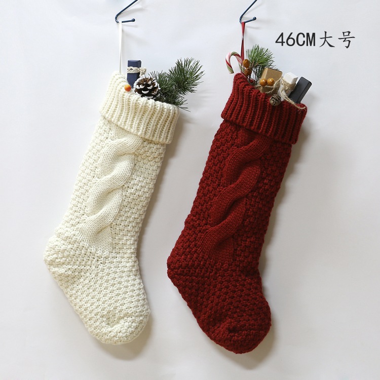 Gift Knitted Christmas Foot Sock Pendant Gift Bag Decorative Pendant Candy Bag Linen Flower Color Foot Sock Spot Large Gift Knitted Christmas Foot Sock Pendant Gift Bag Decorative Pendant Candy Bag Linen Flower Color Foot Sock Spot Large