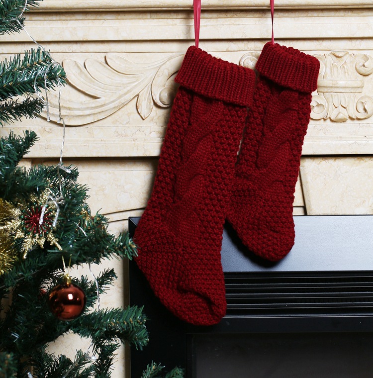 Gift Knitted Christmas Foot Sock Pendant Gift Bag Decorative Pendant Candy Bag Linen Flower Color Foot Sock Spot Large Gift Knitted Christmas Foot Sock Pendant Gift Bag Decorative Pendant Candy Bag Linen Flower Color Foot Sock Spot Large