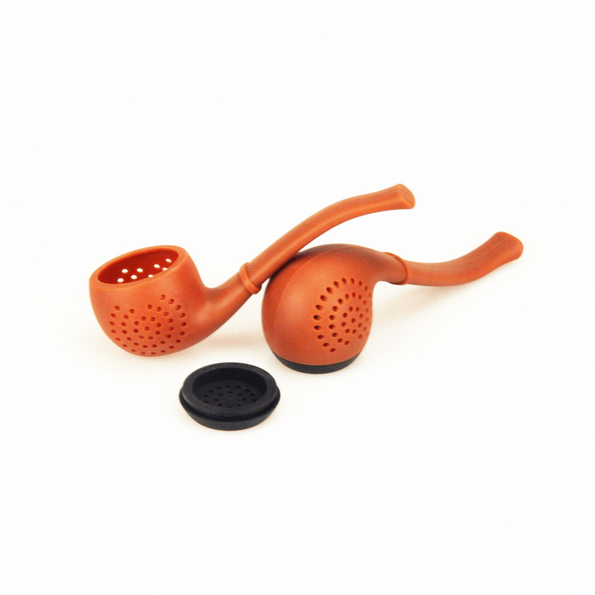 New Style Pipe Silicone Tea Making Device Santa Claus Shisha Pipe Tea Set Tea Filter Christmas Gift