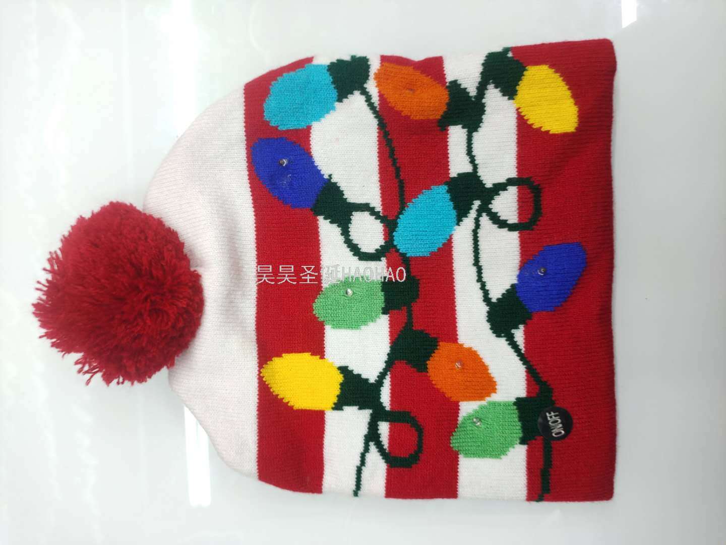 Wool Christmas Hat Adult and Children Knitted Christmas Hat Christmas Hat Colorful Luminous Knitted Hat High-End Elderly Christmas Hat