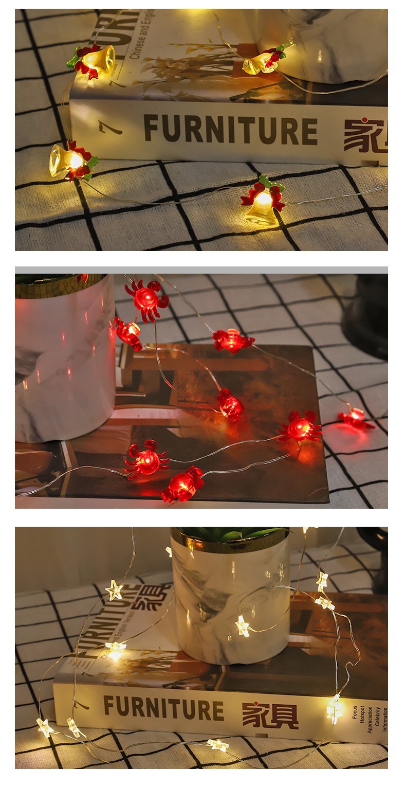 Christmas Decoration Deer Snowman Five-Pointed Star Snowflake Small Crutches Christmas Tree Small Christmas tree lights Christmas Decoration Deer Snowman Five-Pointed Star Snowflake Small Crutches Christmas Tree Small Christmas tree lights