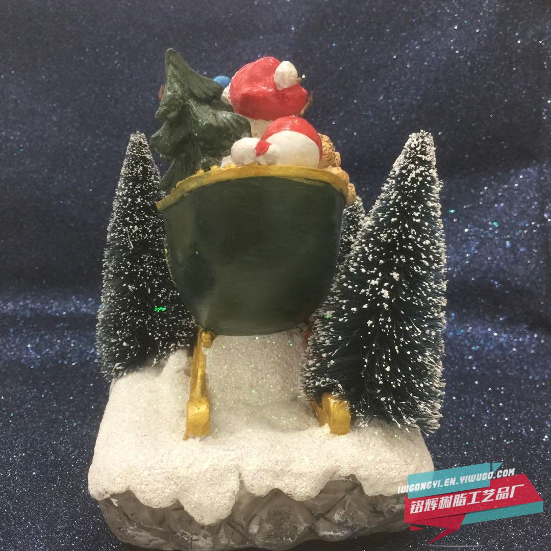 Manufacturer sells new electric Santa Claus Christmas tree for Christmas inside the crystal ball with lights spinning