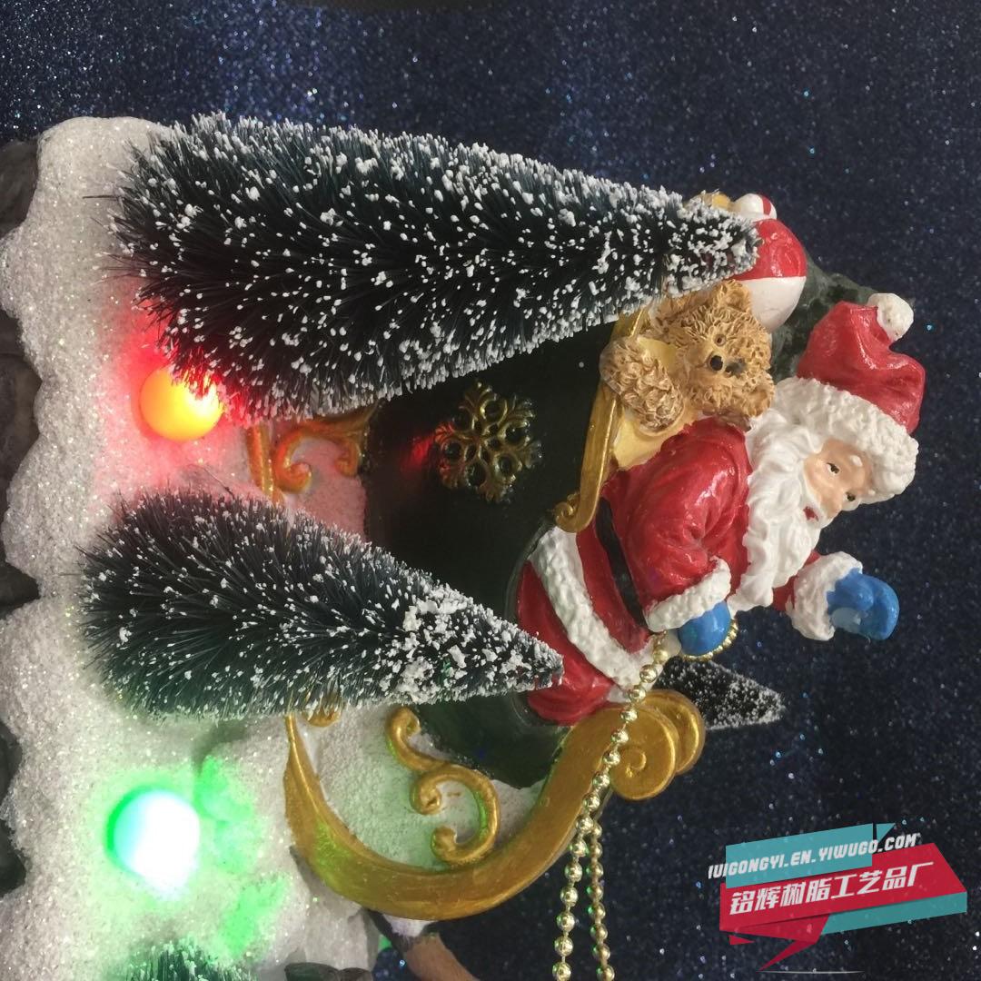Manufacturer sells new electric Santa Claus Christmas tree for Christmas inside the crystal ball with lights spinning