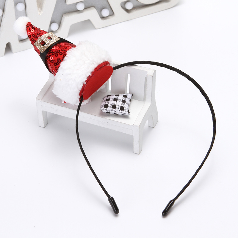 Christmas Headband/Hairpin Creative Party Headdress Christmas Hat Sequins Cute Cartoon Headwear Wholesale Christmas Headband/Hairpin Creative Party Headdress Christmas Hat Sequins Cute Cartoon Headwear Wholesale