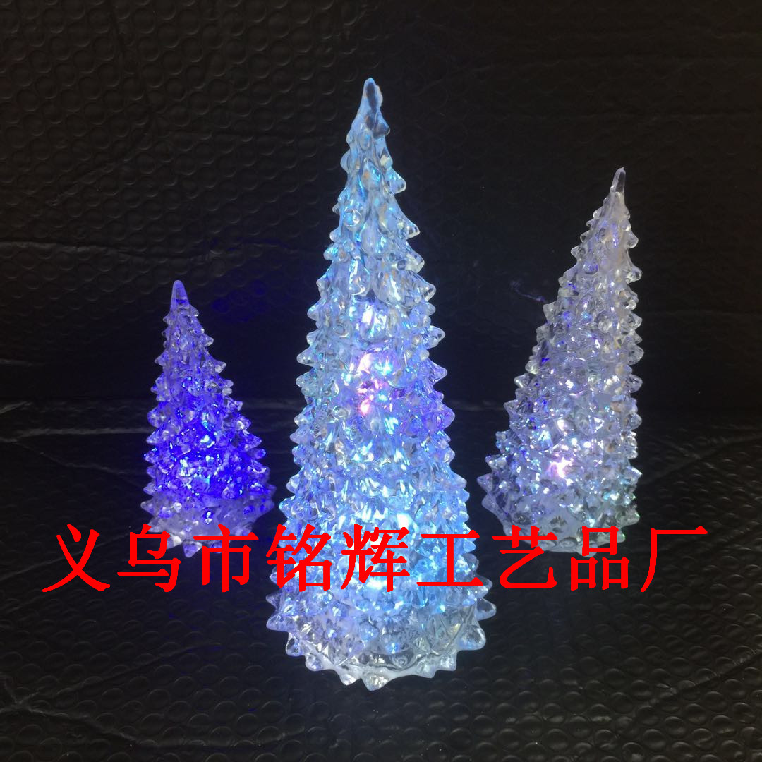 Creative Christmas decorations adorn acrylic night lights LED Christmas tree crystal Christmas tree pendant Creative Christmas decorations adorn acrylic night lights LED Christmas tree crystal Christmas tree pendant