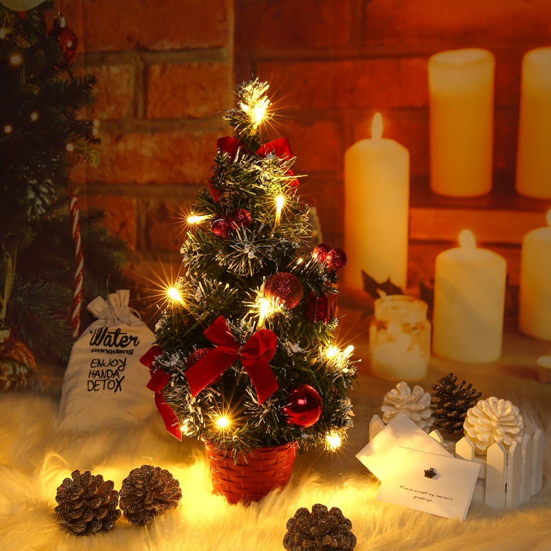 Table LED Christmas Tree Night Light Decorative Lights Pine Mini Christmas Tree Christmas Decoration New Year Gift