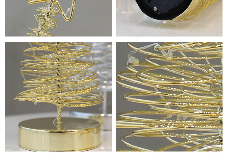 RT-803 Light Included Iron Wire Tree Gold and Silver Christmas Tree Christmas Decorations Ambience Light LED Lights Christmas Ornaments