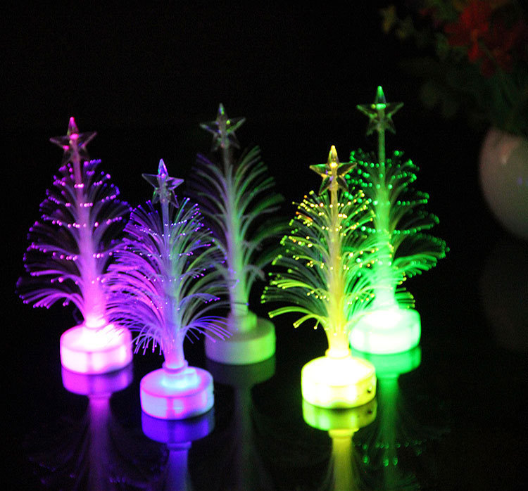 Christmas Eve Lights Wholesale Christmas Gifts LED Illuminated Christmas Tree colorful Fiber 