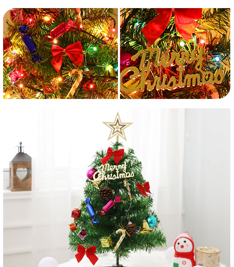 Tree Package with Lights Christmas Decoration Desktop Mini Christmas Tree Ornaments Shopping Mall Layout Supplies Tree Package with Lights Christmas Decoration Desktop Mini Christmas Tree Ornaments Shopping Mall Layout Supplies