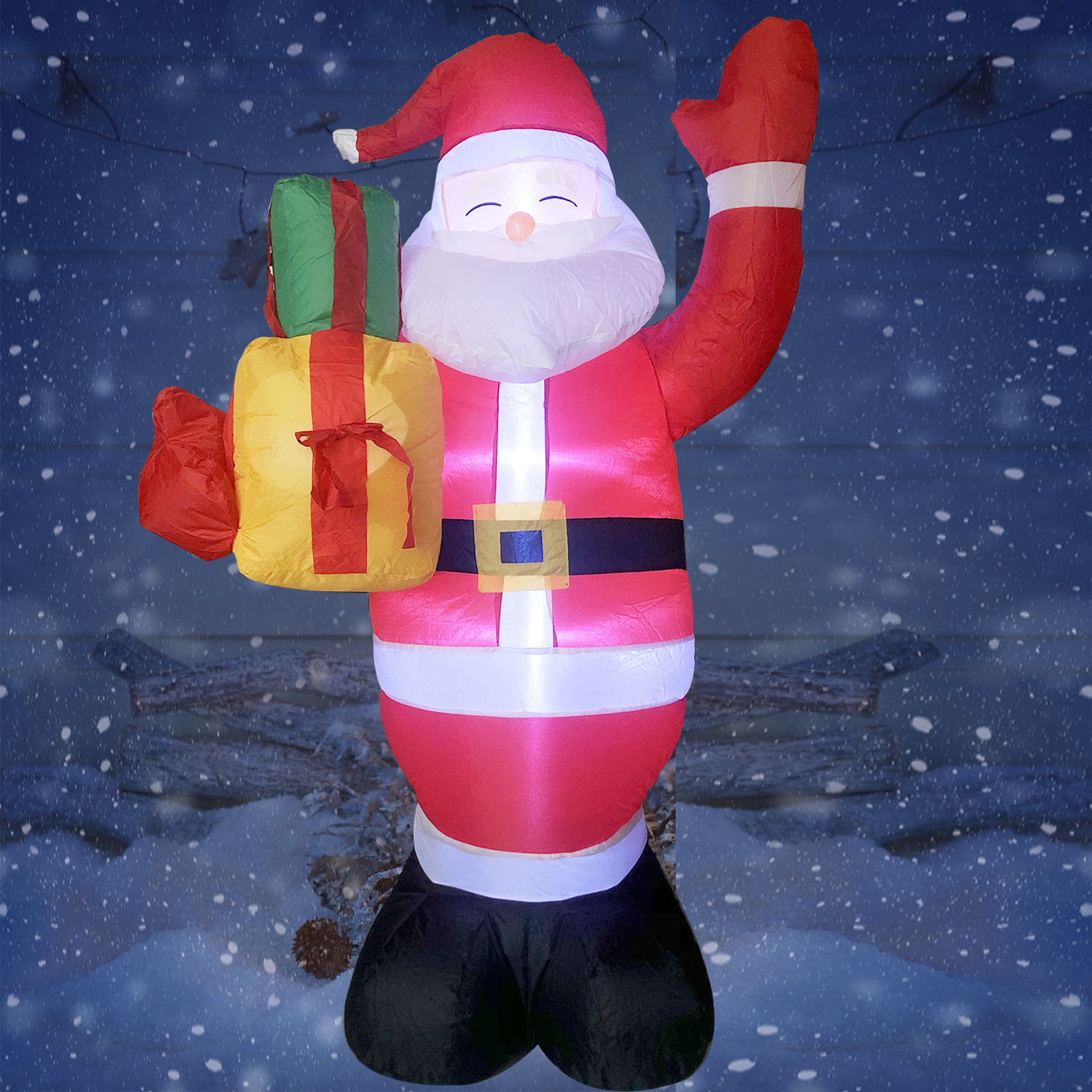 Christmas Inflatable LED Luminous Inflatable Christmas Tree Snowman Old Man Gift Pack Decoration Christmas Courtyard Decorative Lights