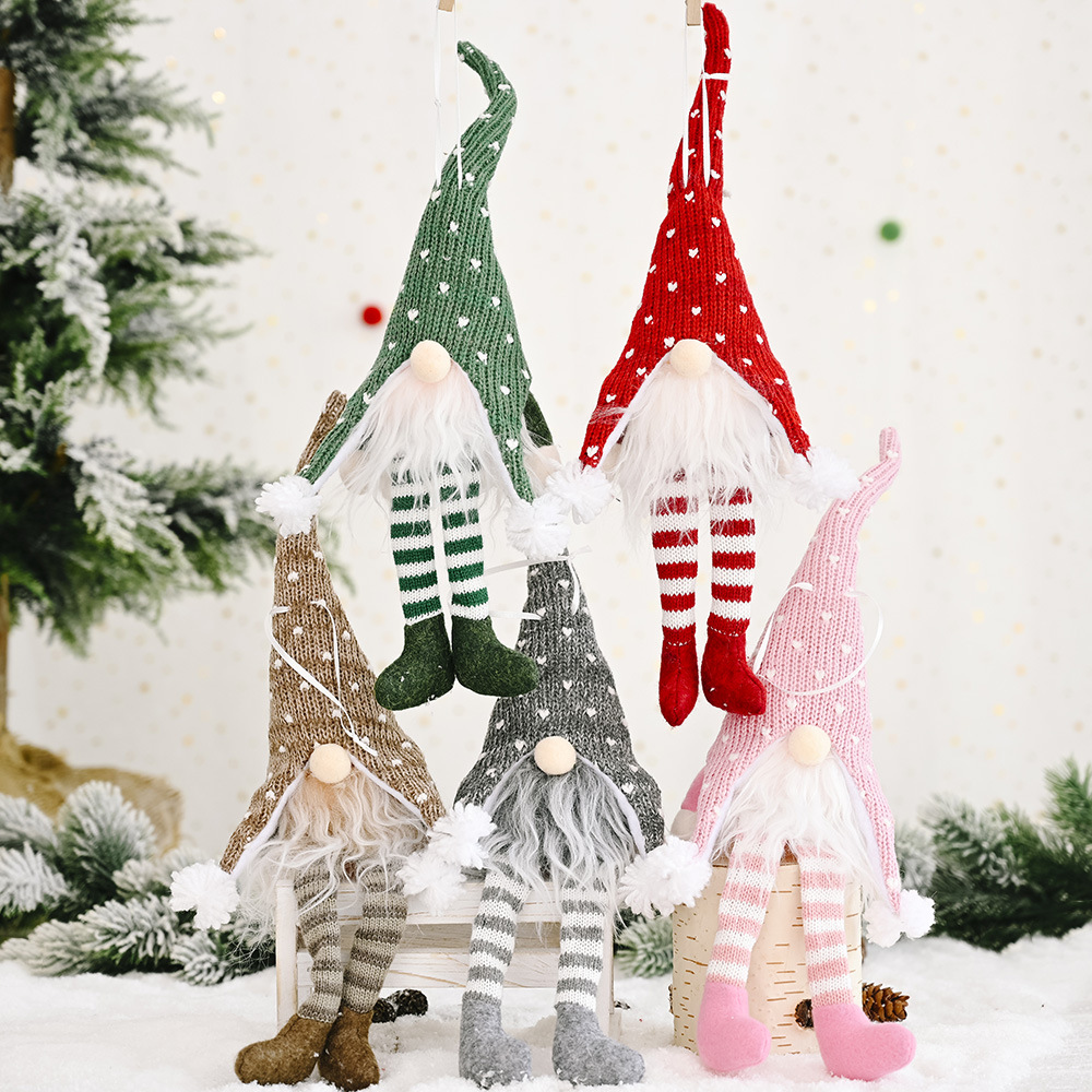 Christmas Tree old man with lights Hanging Leg Pendant Creative New faceless doll Hanging Ornaments Christmas Ornaments