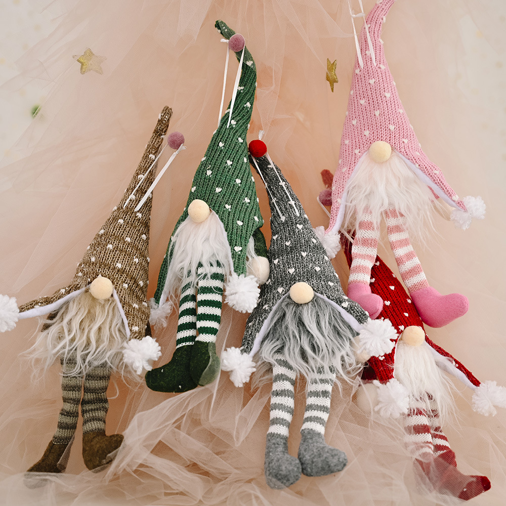Christmas Tree old man with lights Hanging Leg Pendant Creative New faceless doll Hanging Ornaments Christmas Ornaments