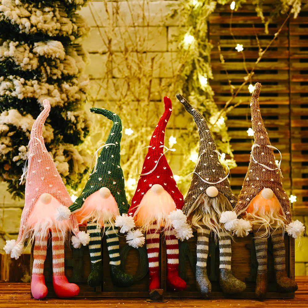 Christmas Tree old man with lights Hanging Leg Pendant Creative New faceless doll Hanging Ornaments Christmas Ornaments