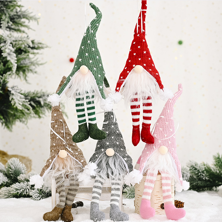 Christmas Tree old man with lights Hanging Leg Pendant Creative New faceless doll Hanging Ornaments Christmas Ornaments